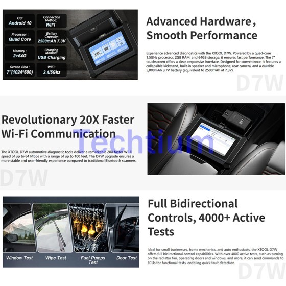 XTOOL D7W  Car Diagnostic Tools All System 36+ Functions